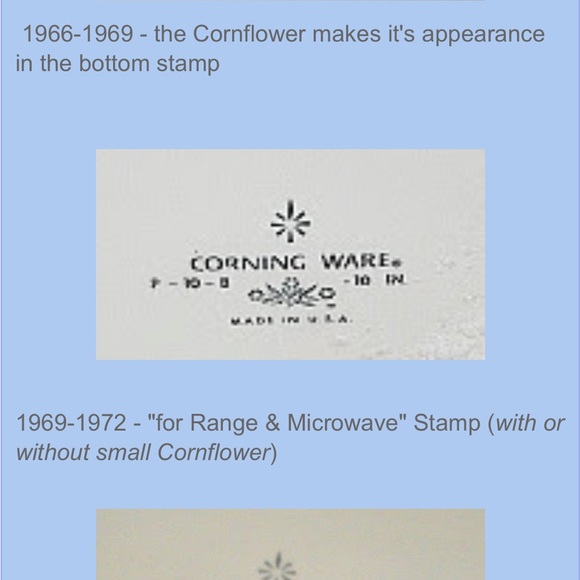 🌟HP🌟VTG 1966-1969 CorningWare Blue Cornflower Covered Casserole Dish 1 Quart - Picture 11 of 11